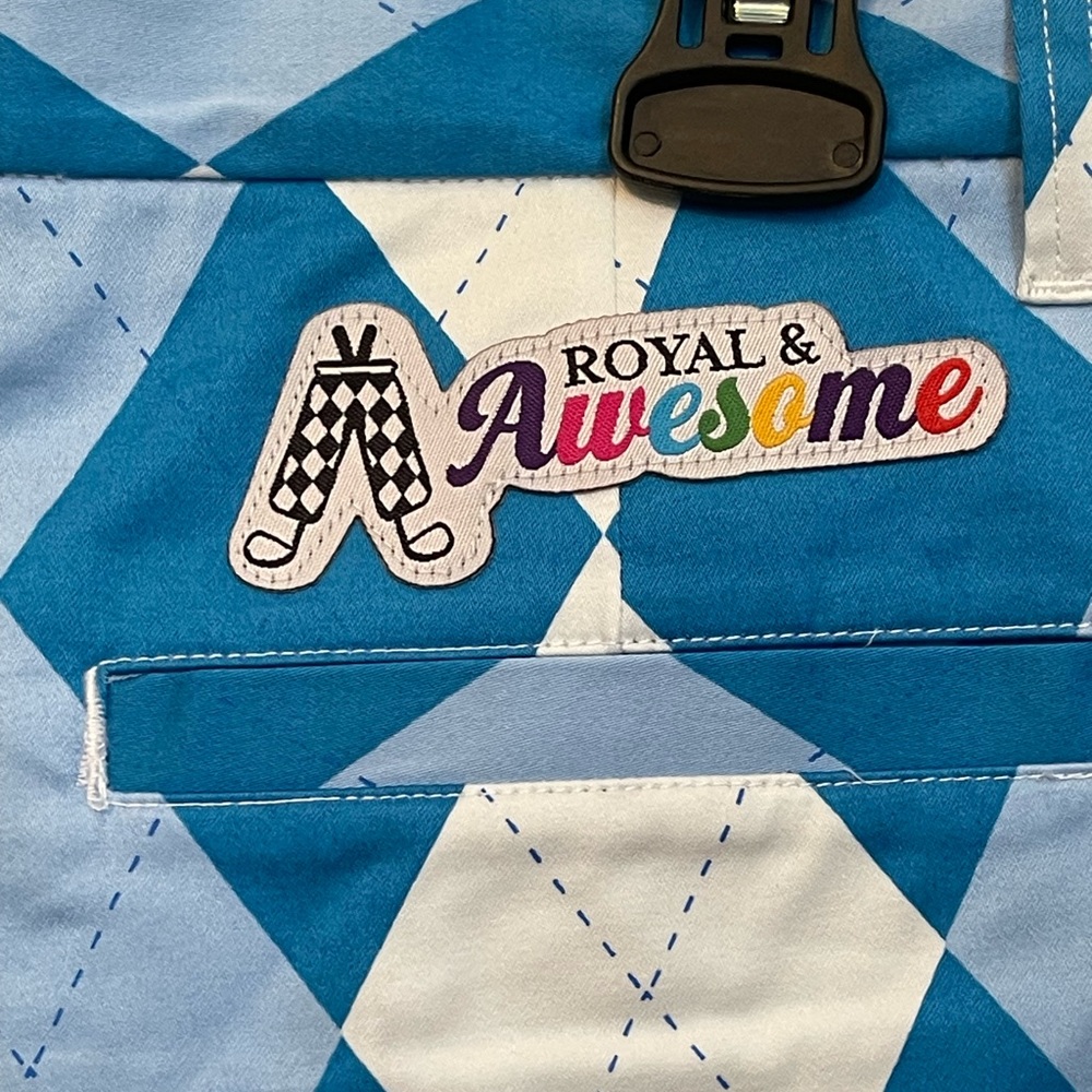 NWT Royal and Awesome Blue Diamond Women’s Golf Shorts - Picture 7 of 10